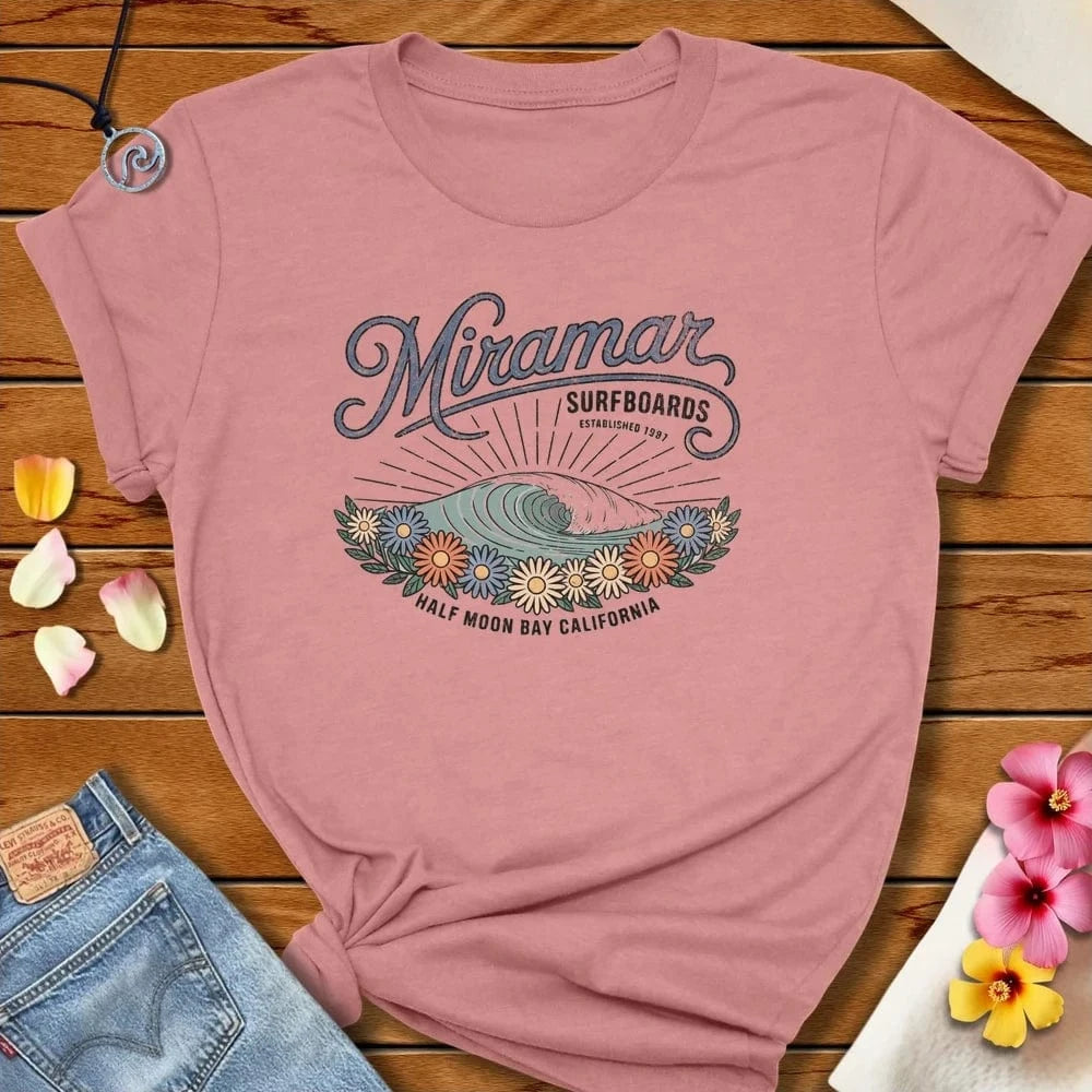 Miramar Wave Tee Heather Mauve by Salty By Choice® We love the beach ocean and anything around water.
