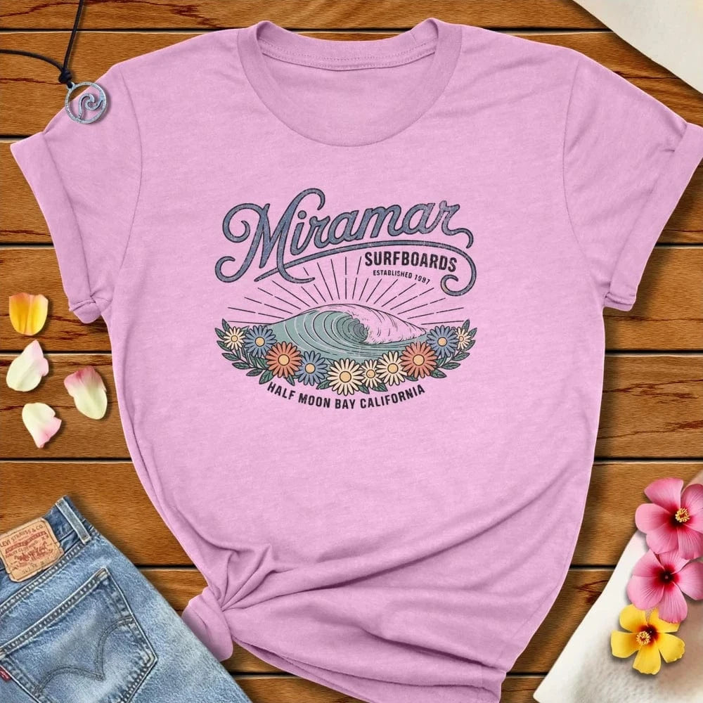 Miramar Wave Tee Heather Prism Lilac by Salty By Choice® We love the beach ocean and anything around water.