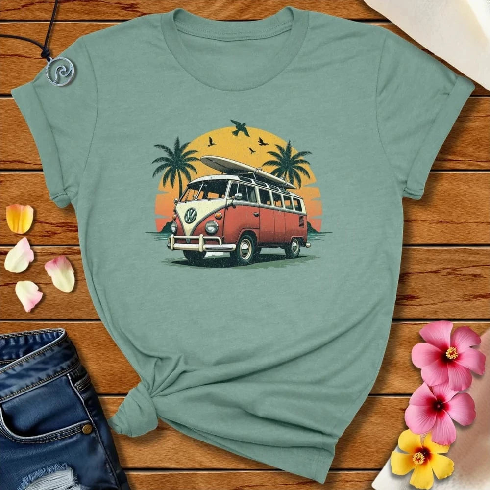 More Beach Tee Heather Prism Dusty Blue by Salty By Choice® We love the beach ocean and anything around water.