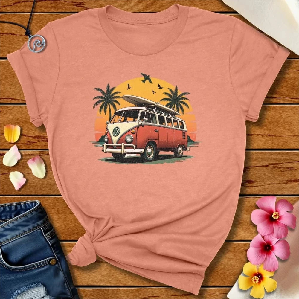More Beach Tee Heather Prism Sunset by Salty By Choice® We love the beach ocean and anything around water.