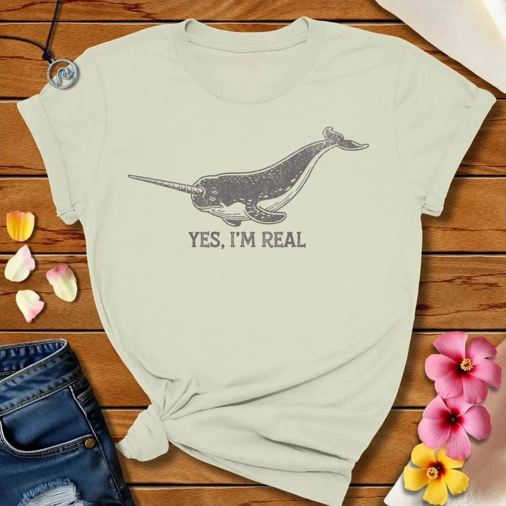Narwhal Are Real Tee Citron by Salty By Choice® We love the beach ocean and anything around water.