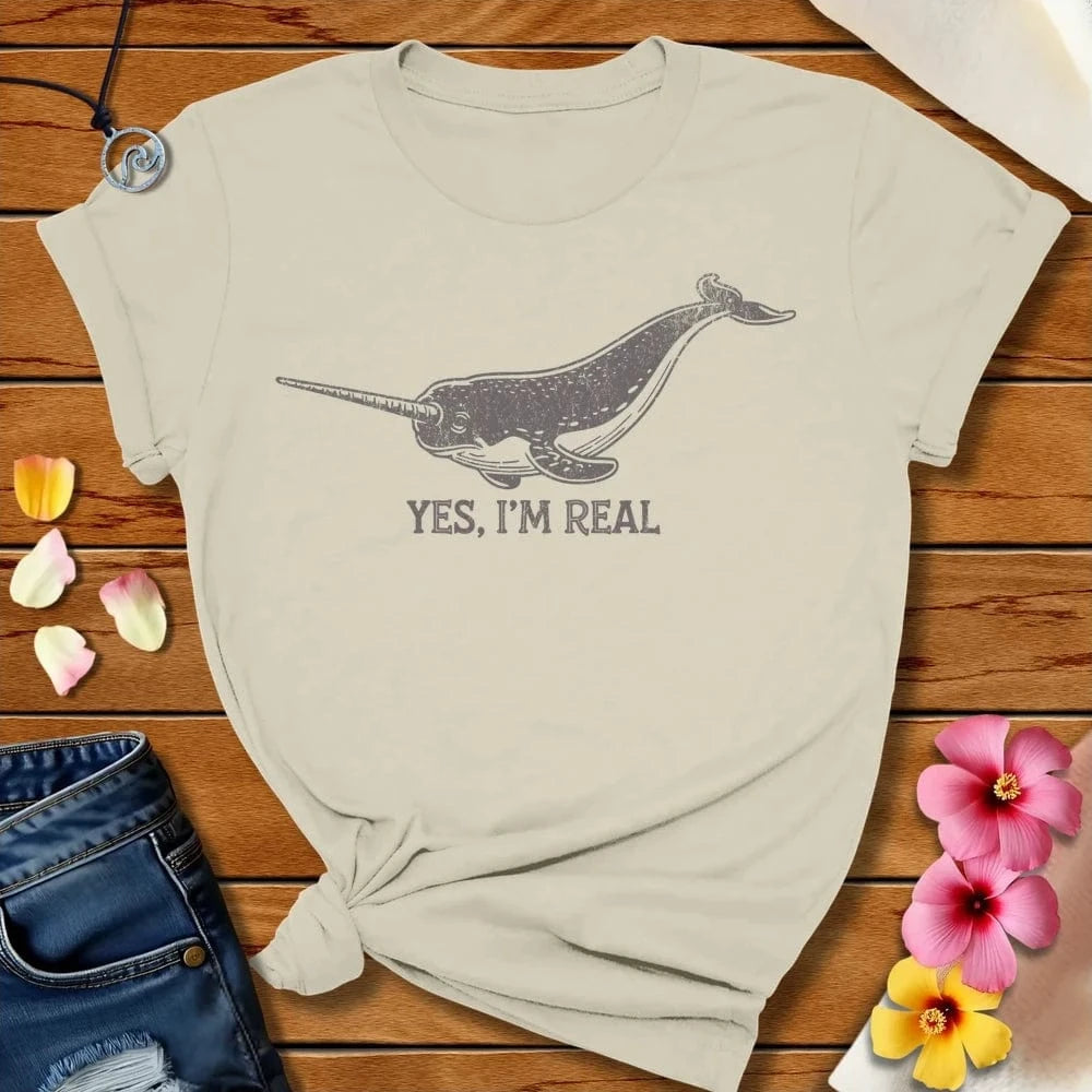 Narwhal Are Real Tee Natural by Salty By Choice® We love the beach ocean and anything around water.