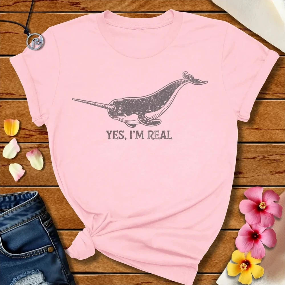 Narwhal Are Real Tee Soft Pink by Salty By Choice® We love the beach ocean and anything around water.