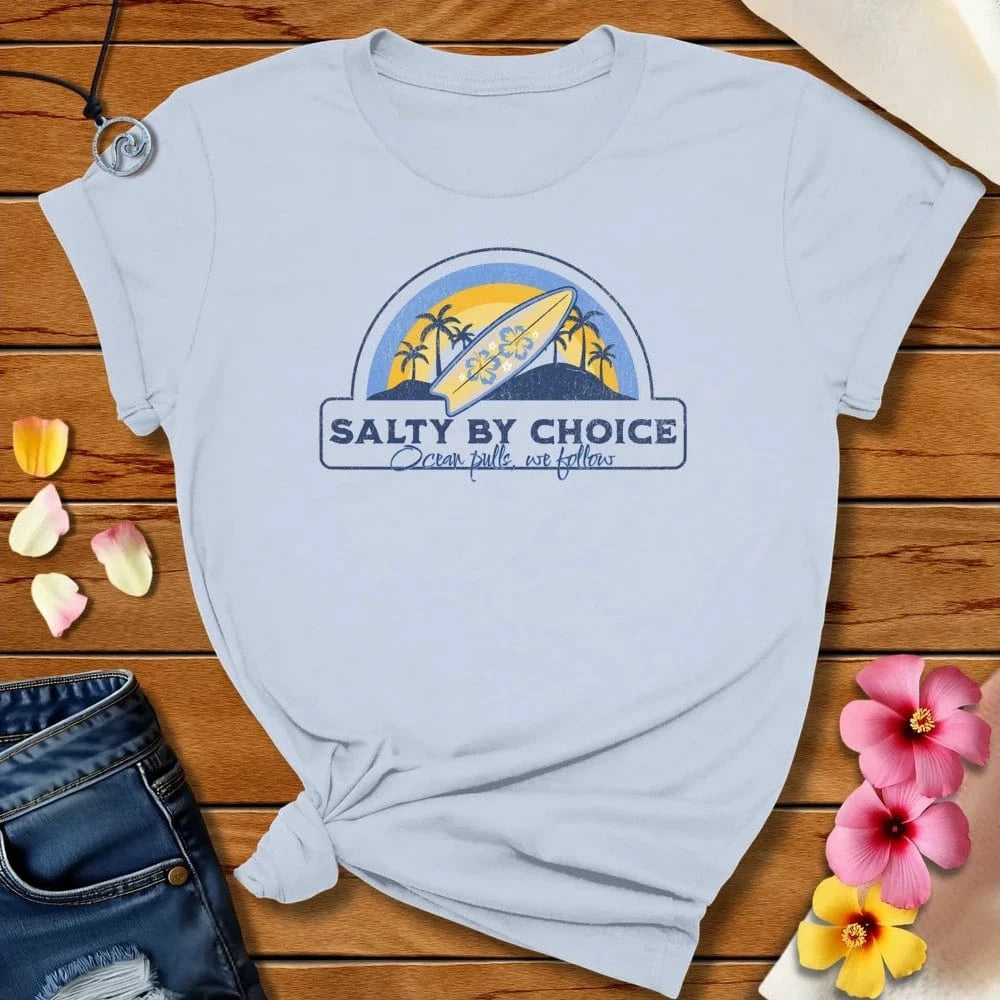 Ocean Pulls Tee Light Blue by Salty By Choice® We love the beach ocean and anything around water.