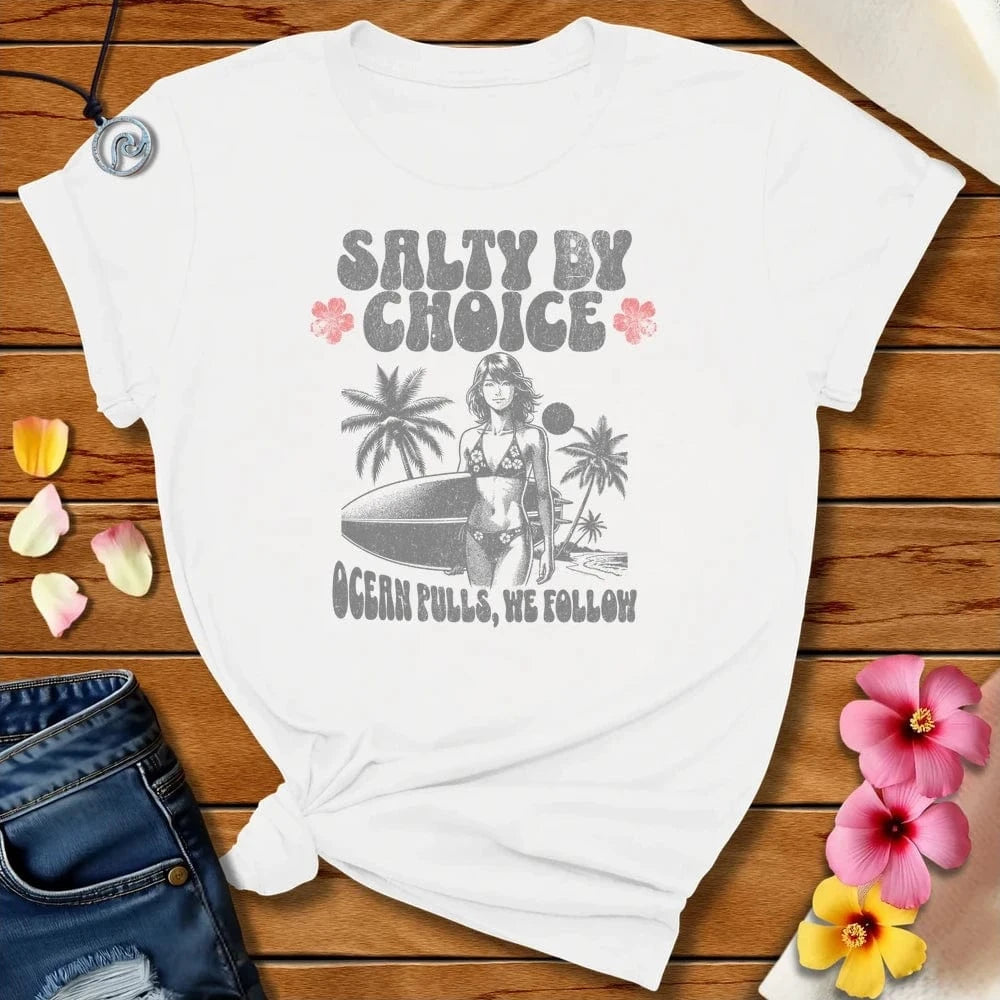 We Follow Tee White by Salty By Choice® We love the beach ocean and anything around water.
