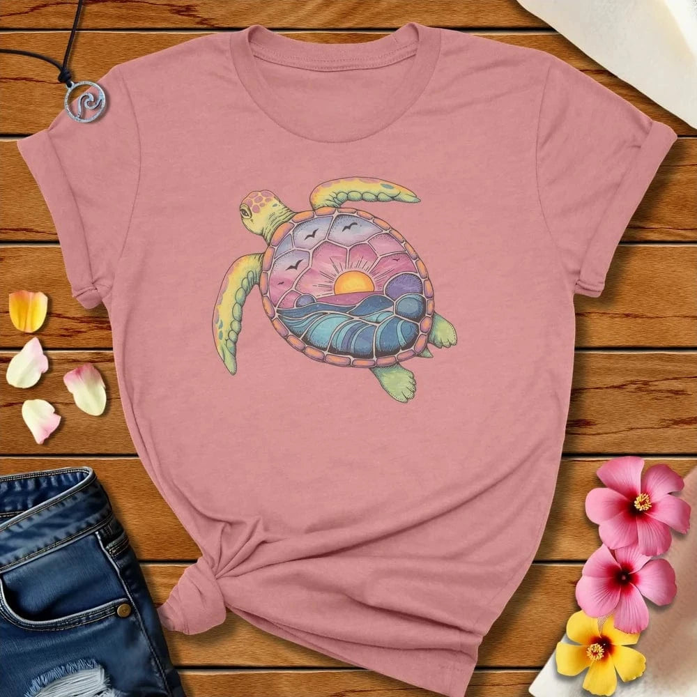 Ocean Turtle Tee Heather Mauve by Salty By Choice™ We love the beach ocean and anything around water.