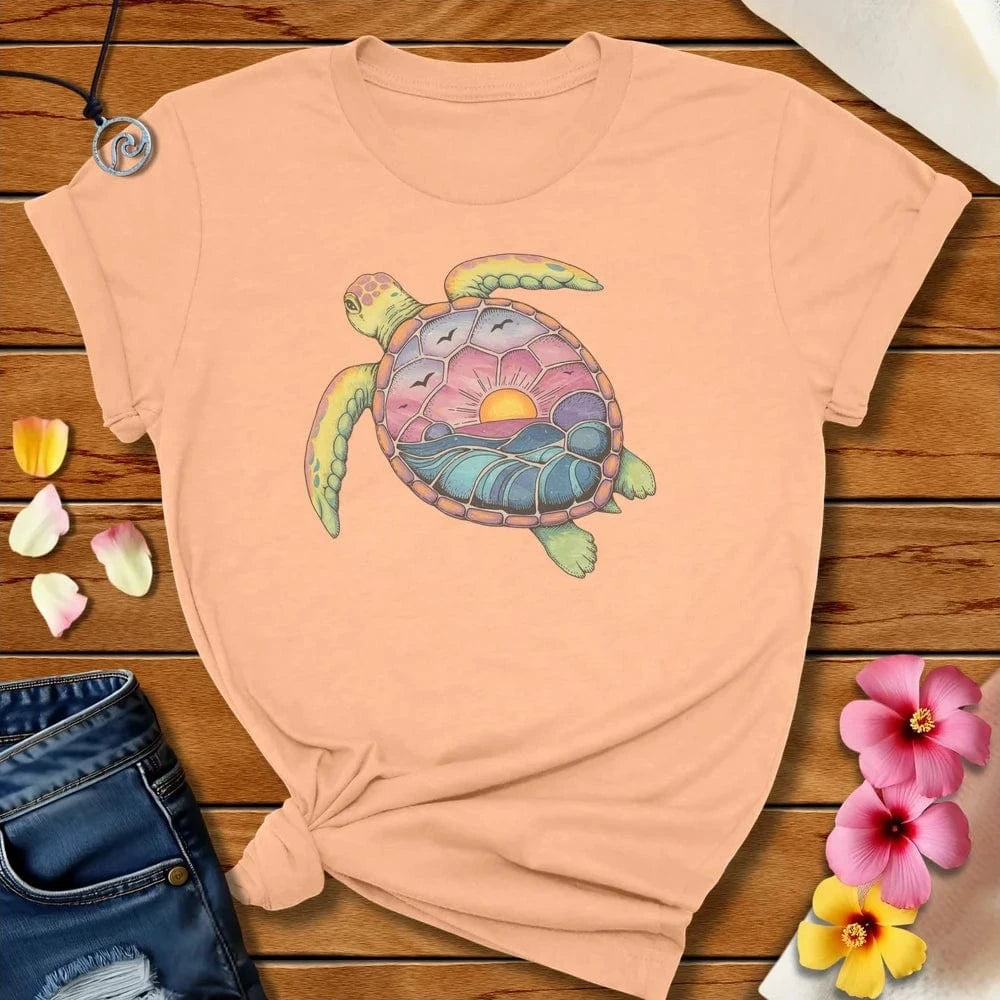 Ocean Turtle Tee Heather Peach by Salty By Choice™ We love the beach ocean and anything around water.