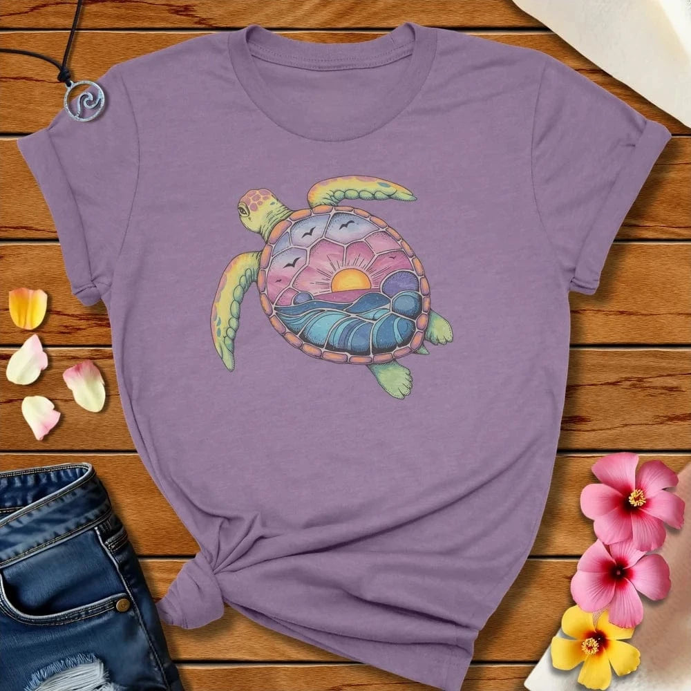 Ocean Turtle Tee Heather Purple by Salty By Choice™ We love the beach ocean and anything around water.