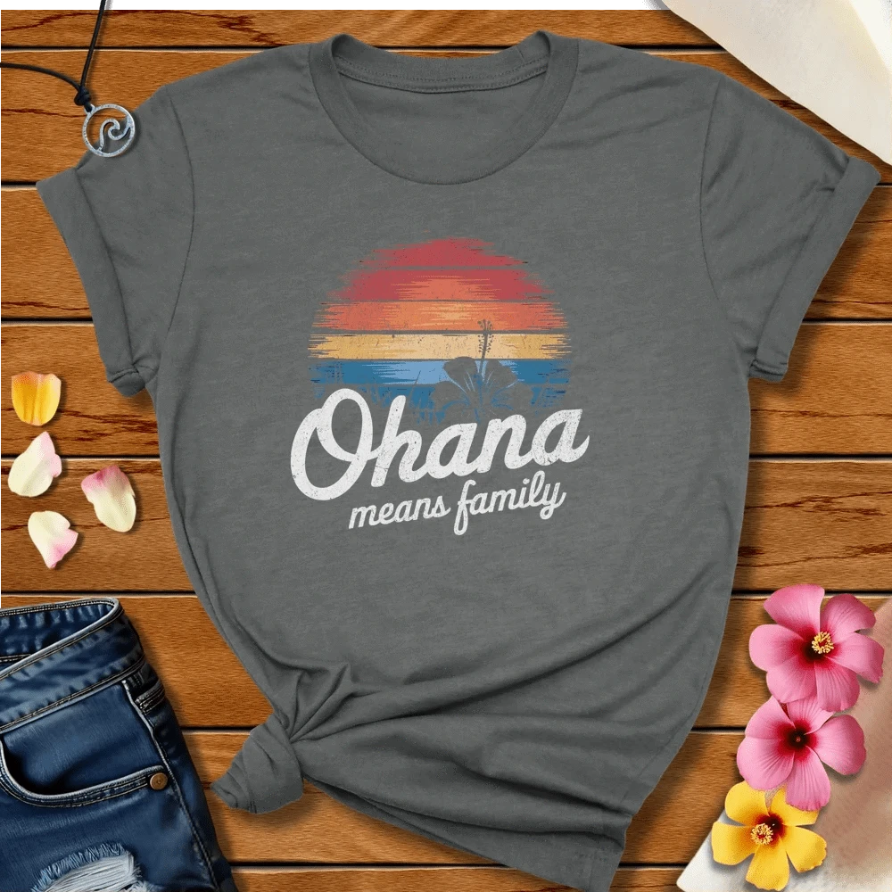 Ohana Tee Deep Heather by Salty By Choice™ We love the beach ocean and anything around water.