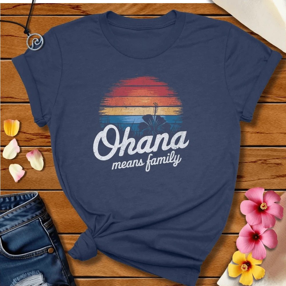 Ohana Tee Heather Navy by Salty By Choice™ We love the beach ocean and anything around water.