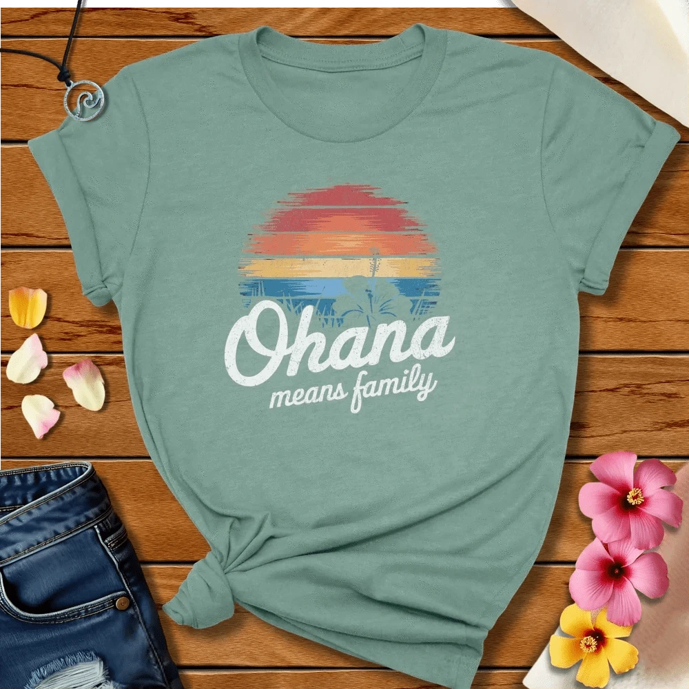 Ohana Tee Heather Prism Dusty Blue by Salty By Choice™ We love the beach ocean and anything around water.