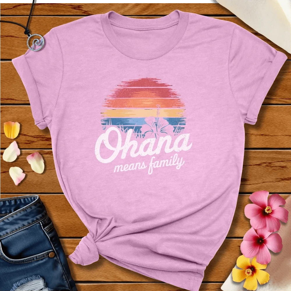 Ohana Tee Heather Prism Lilac by Salty By Choice™ We love the beach ocean and anything around water.
