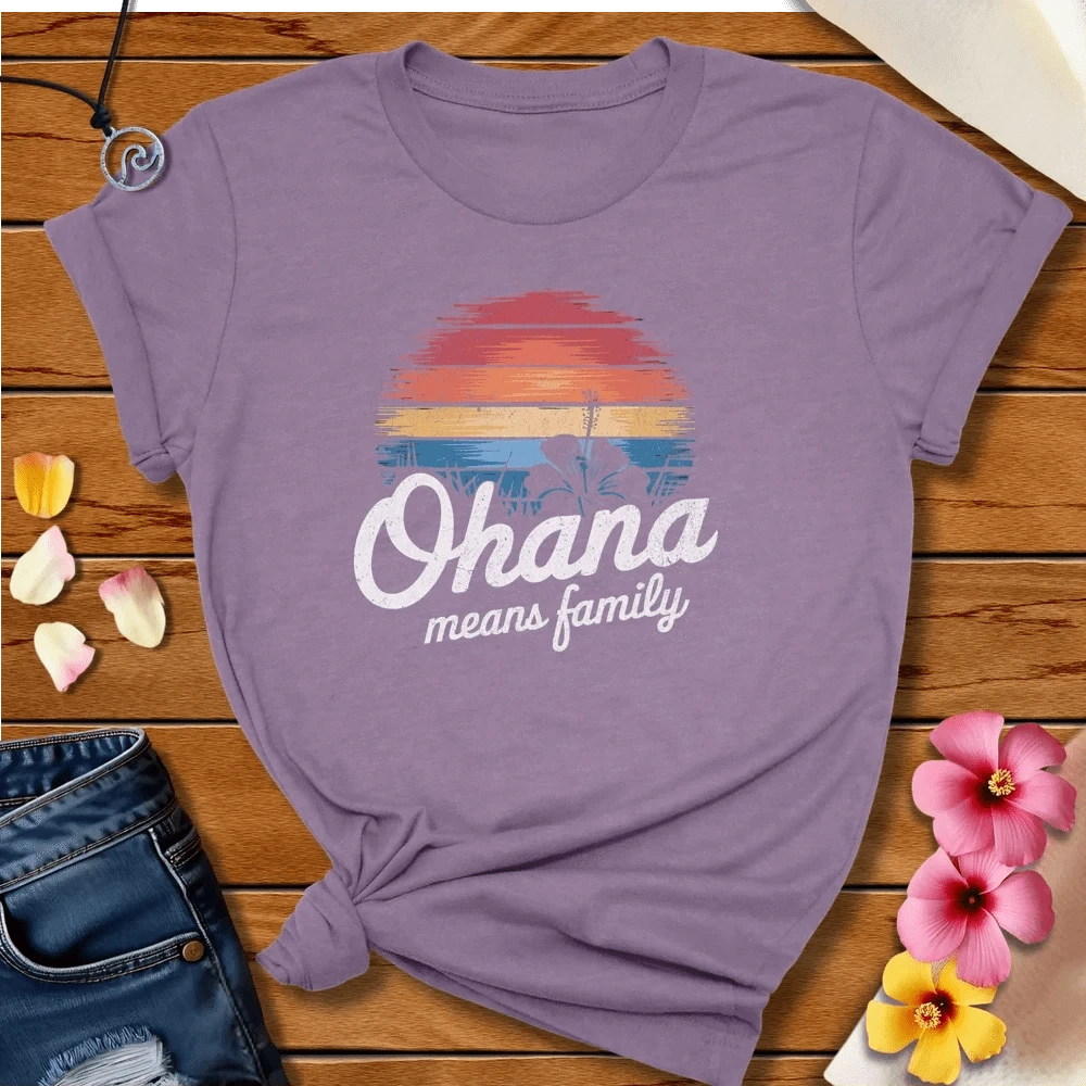 Ohana Tee Heather Purple by Salty By Choice™ We love the beach ocean and anything around water.