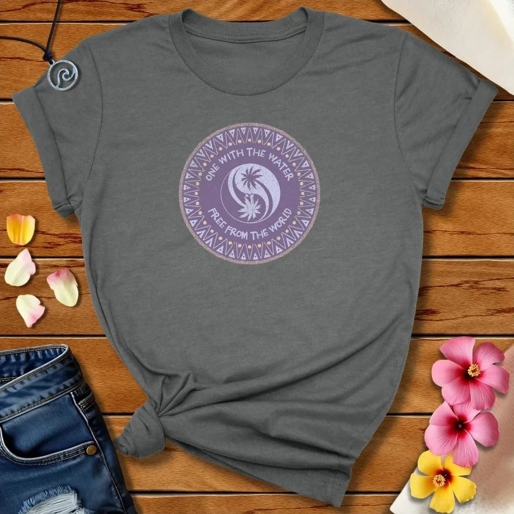 One With The Water Tee Deep Heather by Salty By Choice® We love the beach ocean and anything around water.