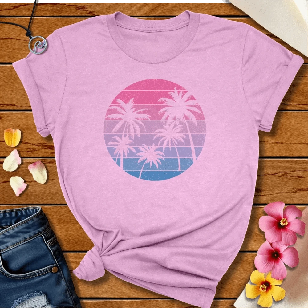 Palms Sway Tee Heather Prism Lilac by Salty By Choice® We love the beach ocean and anything around water.
