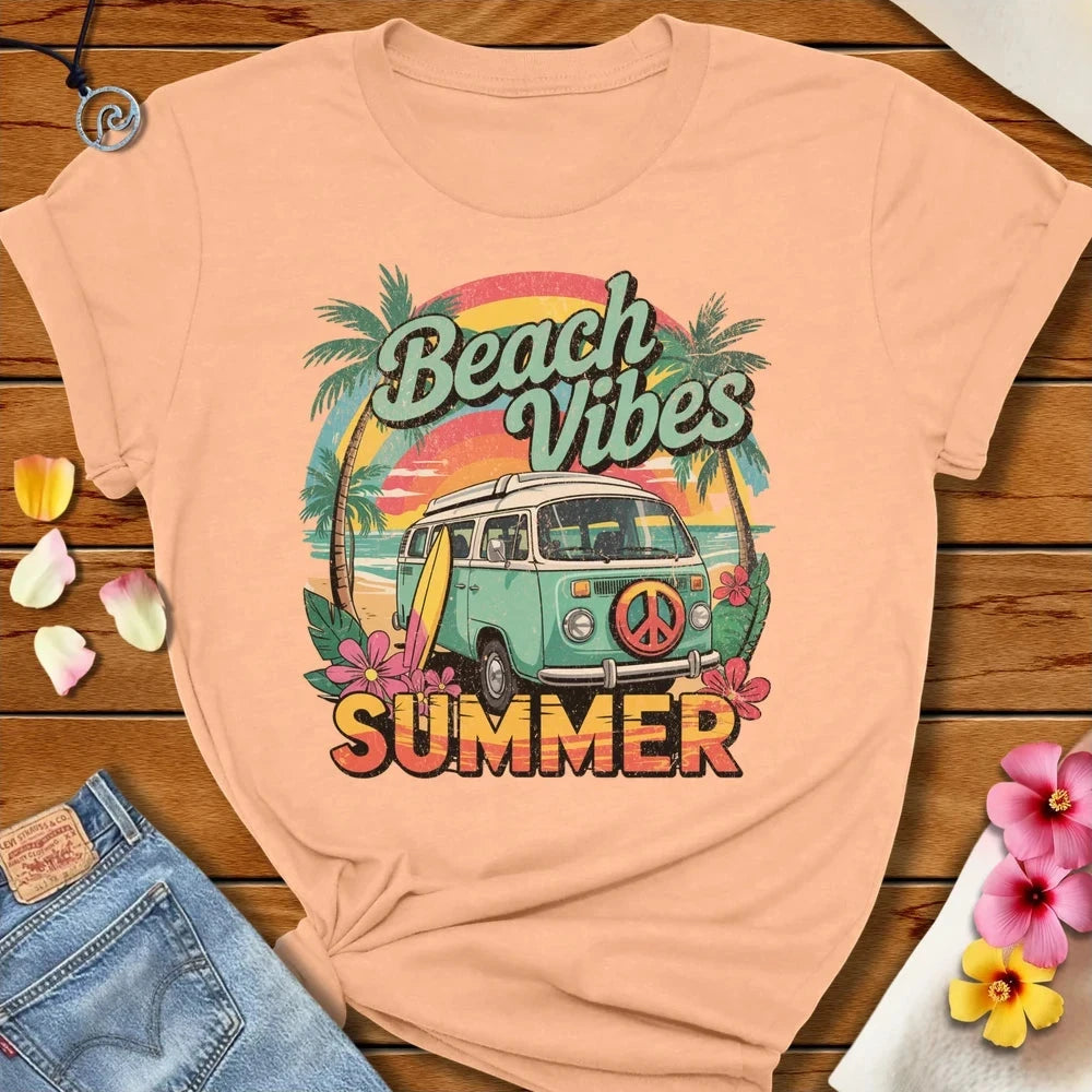 Peace Bus Tee Peach by Salty By Choice® We love the beach ocean and anything around water.