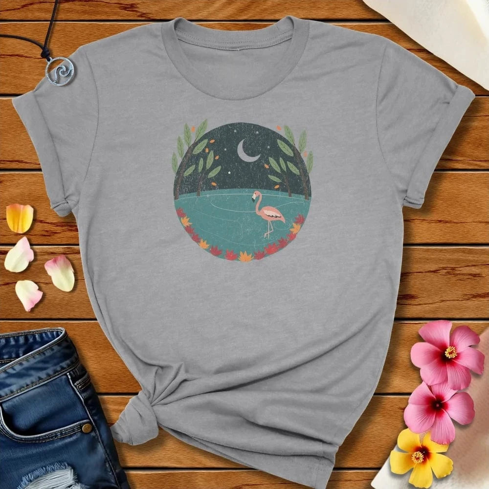 Flamingo Sea Tee Athletic Heather by Salty By Choice™ We love the beach ocean and anything around water.