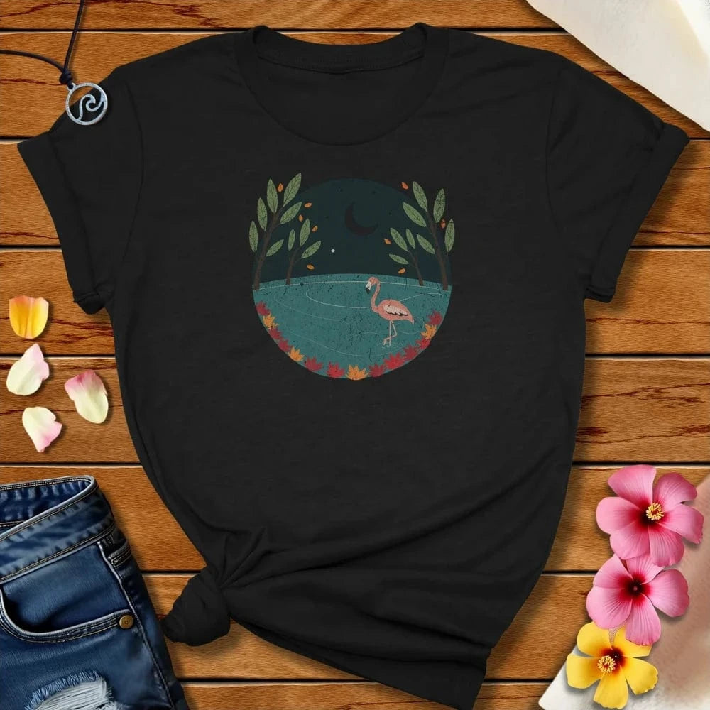 Flamingo Sea Tee Black Heather by Salty By Choice™ We love the beach ocean and anything around water.