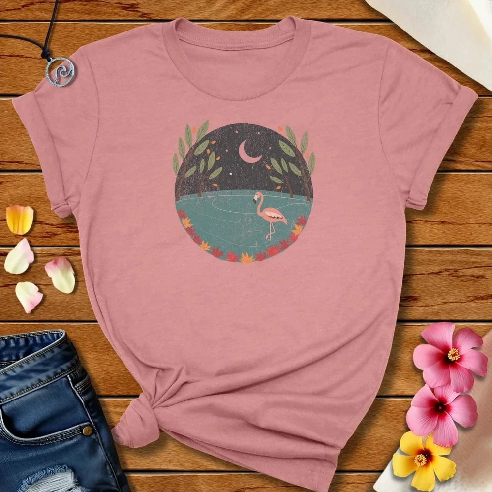 Flamingo Sea Tee Heather Mauve by Salty By Choice™ We love the beach ocean and anything around water.