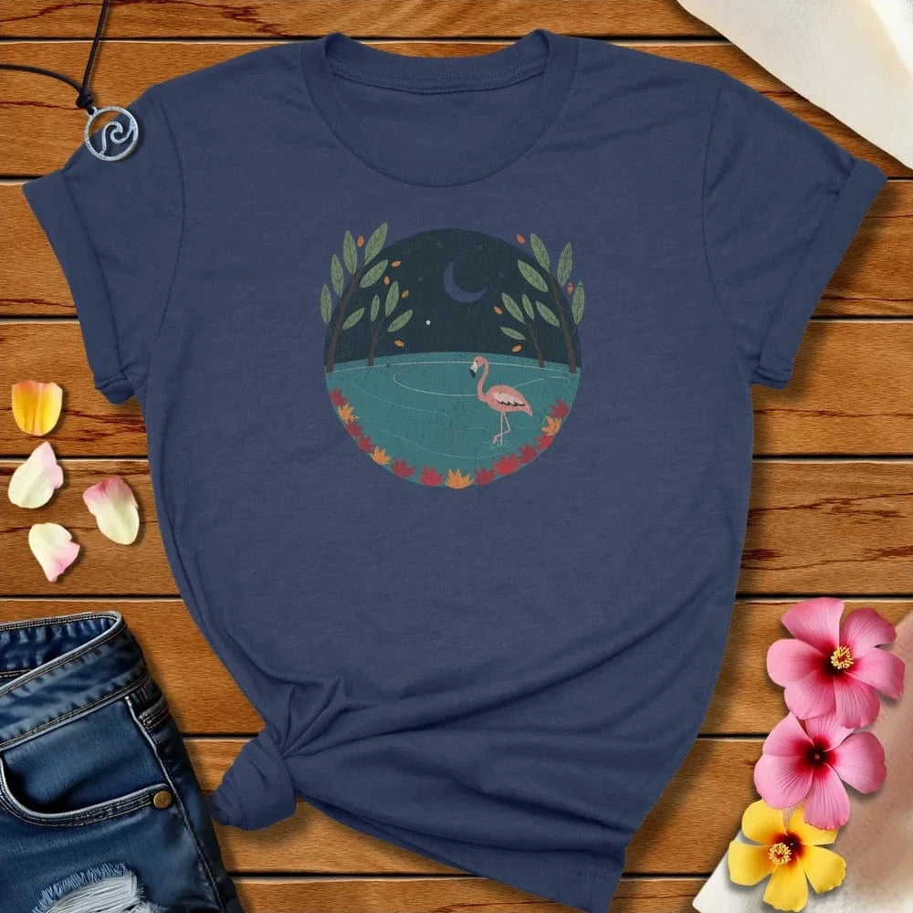 Flamingo Sea Tee Heather Navy by Salty By Choice™ We love the beach ocean and anything around water.