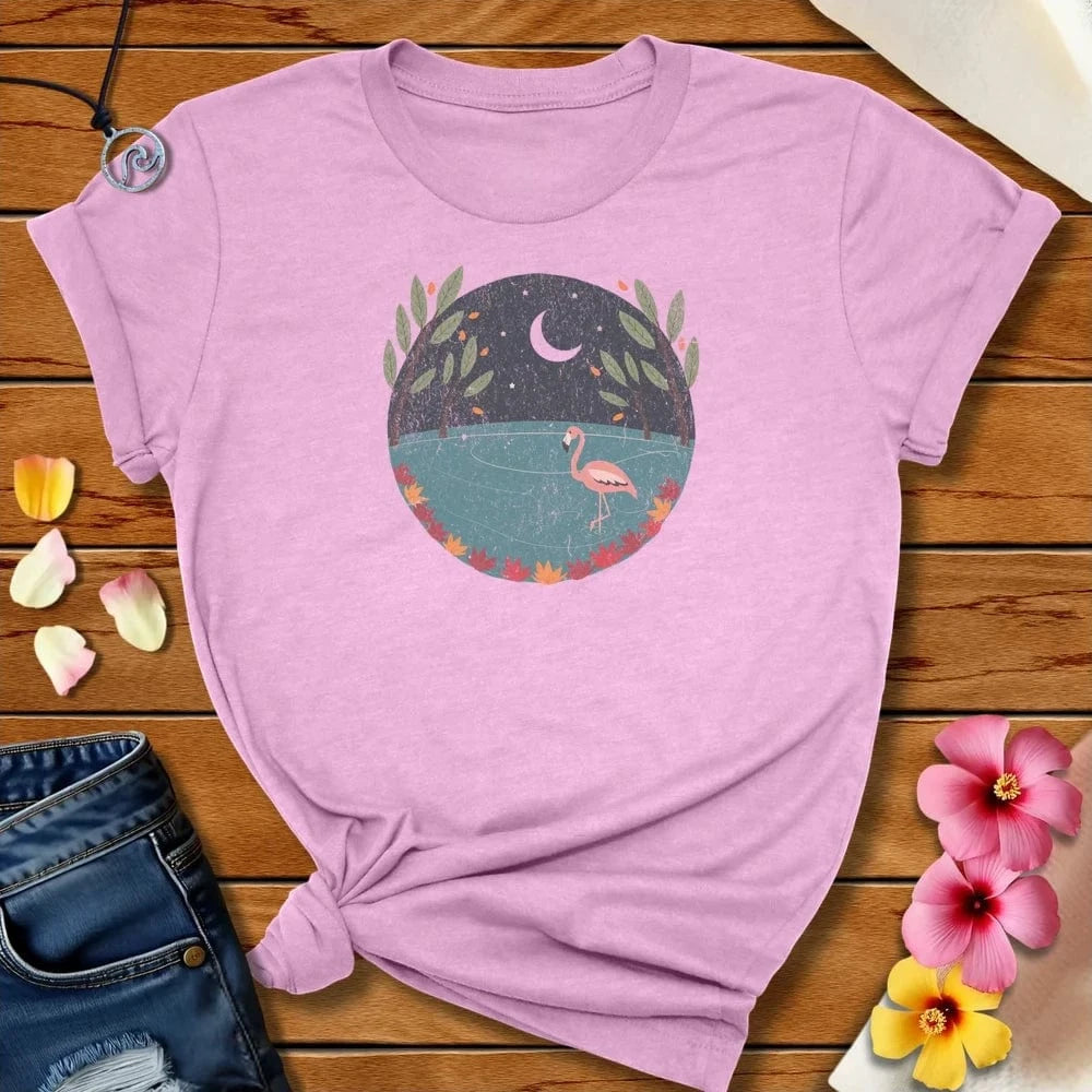 Flamingo Sea Tee Heather Prism Lilac by Salty By Choice™ We love the beach ocean and anything around water.