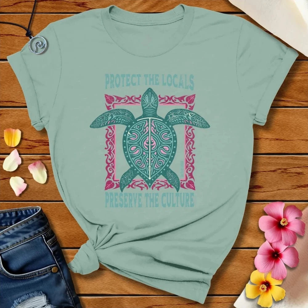 Protect The Locals Tee Dusty Blue by Salty By Choice® We love the beach ocean and anything around water.