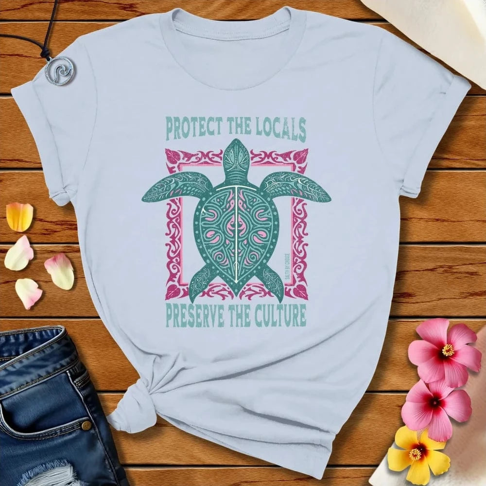 Protect The Locals Tee Light Blue by Salty By Choice® We love the beach ocean and anything around water.