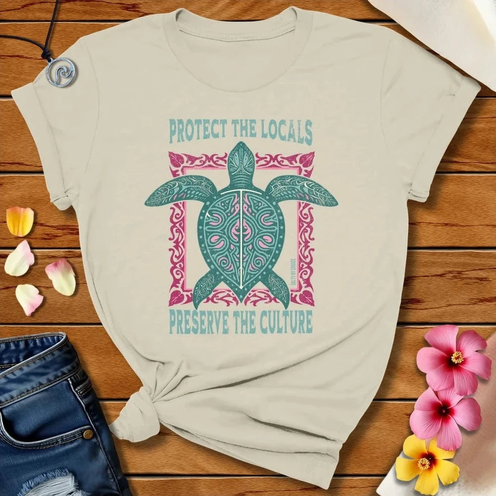 Protect The Locals Tee Natural by Salty By Choice® We love the beach ocean and anything around water.