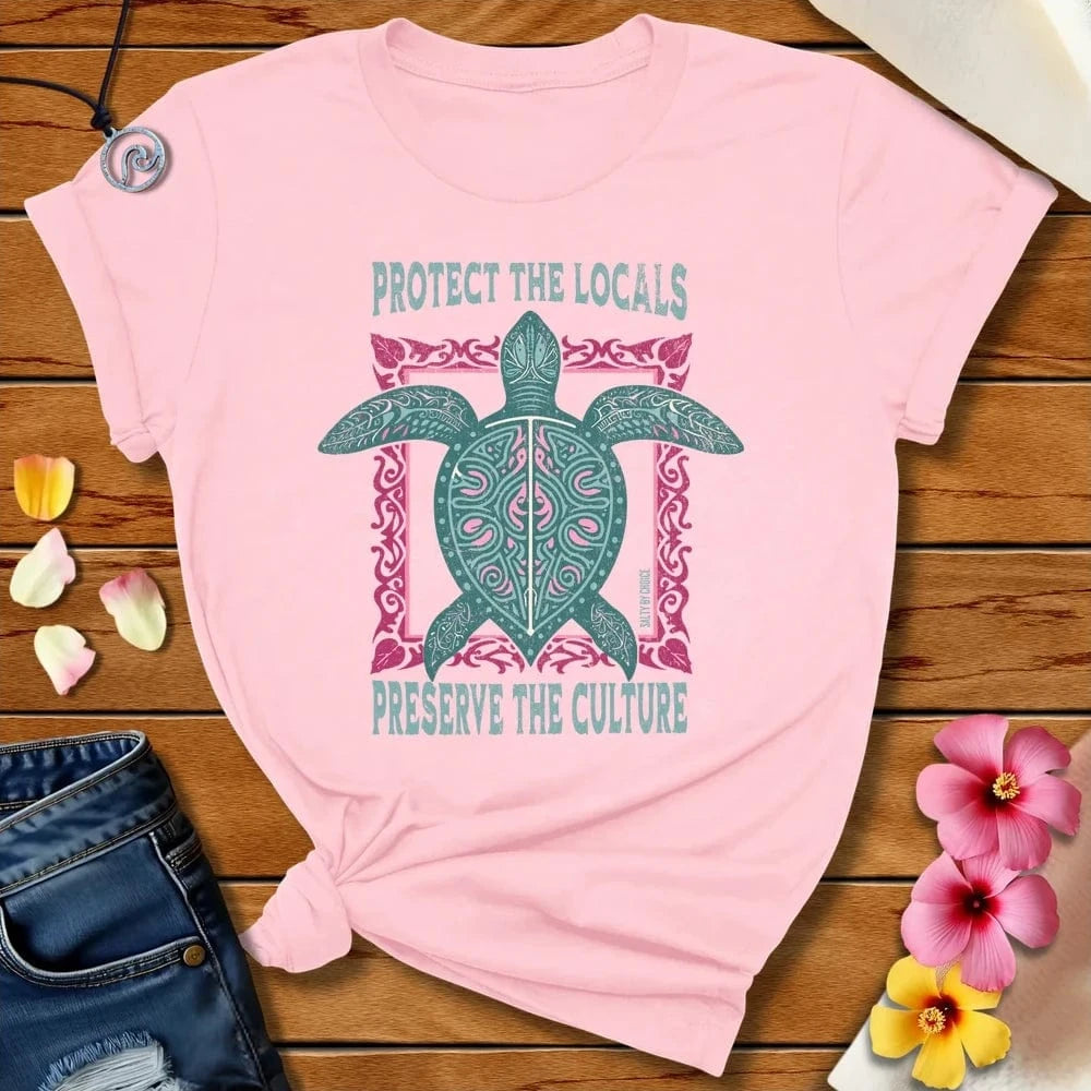 Protect The Locals Tee Soft Pink by Salty By Choice® We love the beach ocean and anything around water.