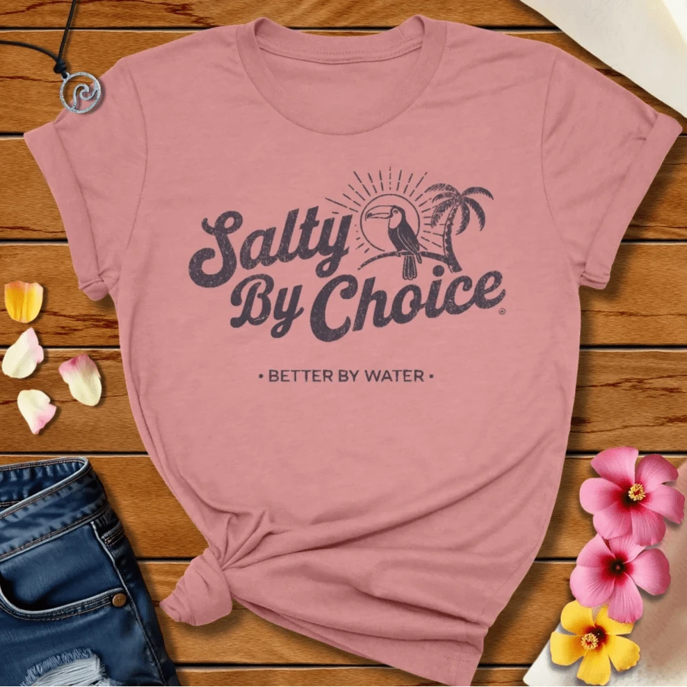 Salty Bird Tee Heather Mauve by Salty By Choice® We love the beach ocean and anything around water.