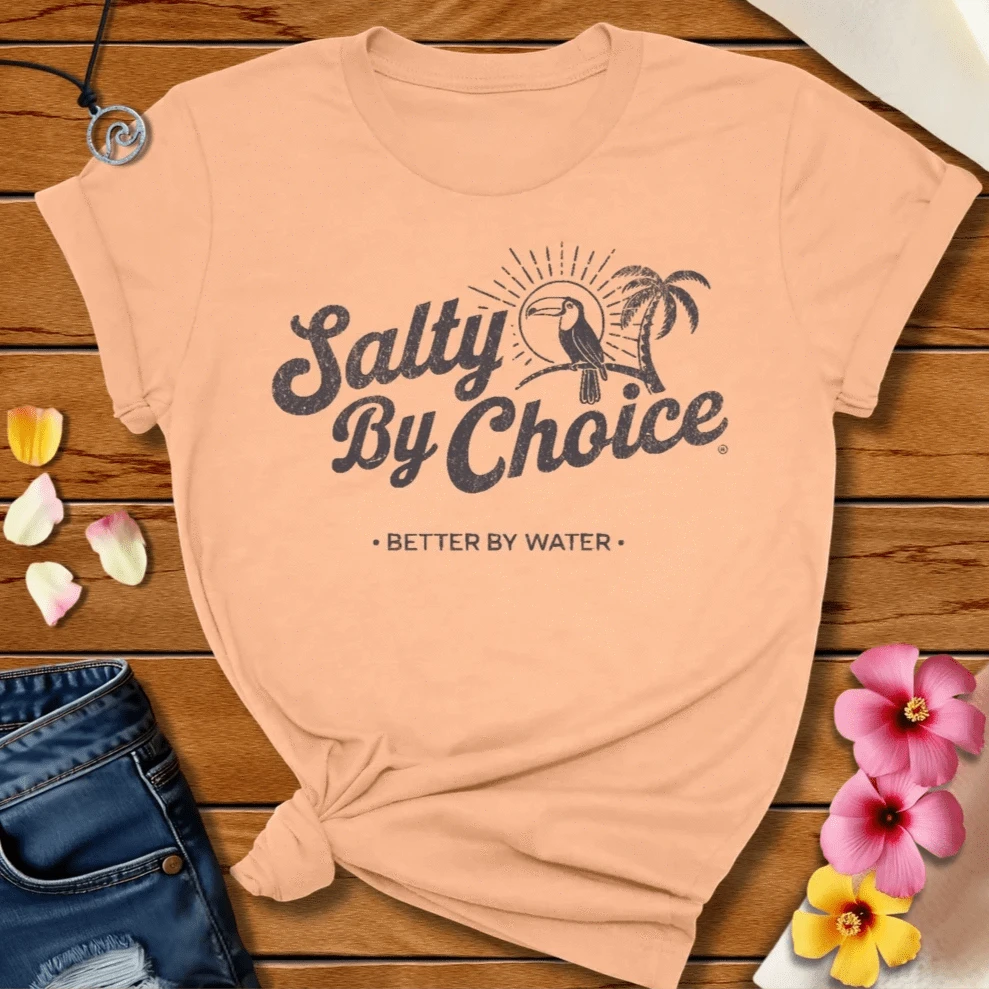 Salty Bird Tee Heather Peach by Salty By Choice® We love the beach ocean and anything around water.
