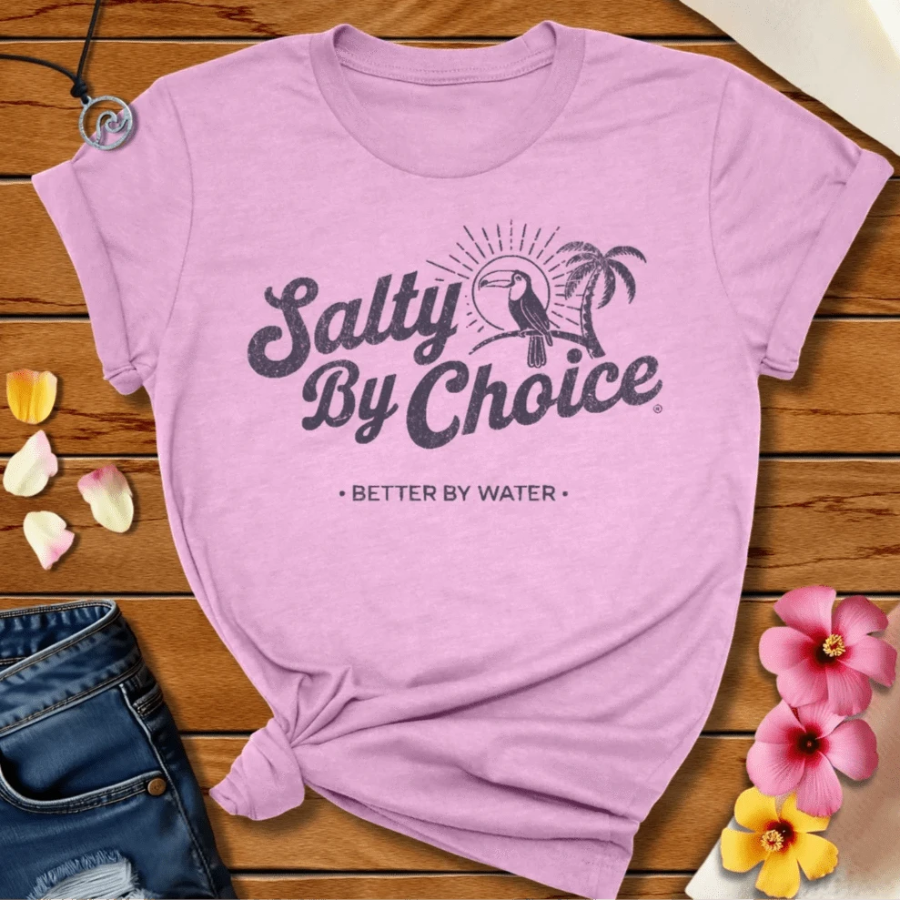 Salty Bird Tee Heather Prism Lilac by Salty By Choice® We love the beach ocean and anything around water.