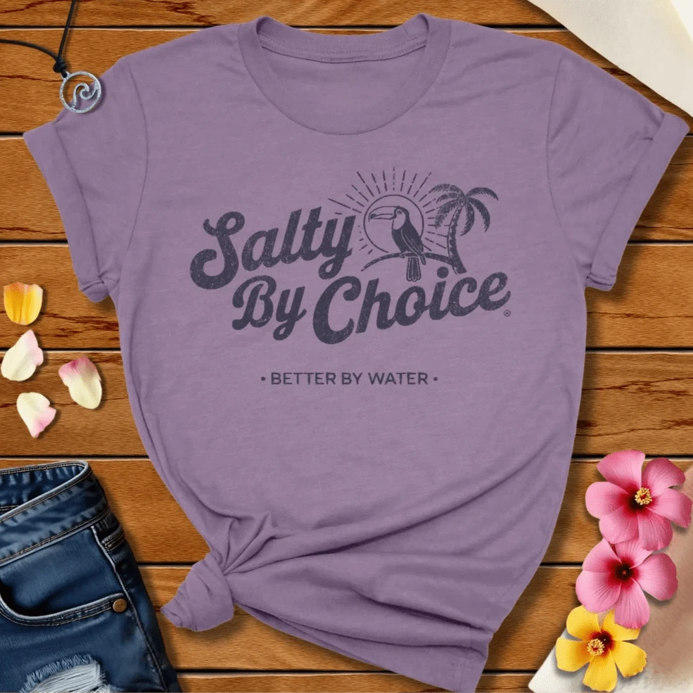 Salty Bird Tee Heather Purple by Salty By Choice® We love the beach ocean and anything around water.