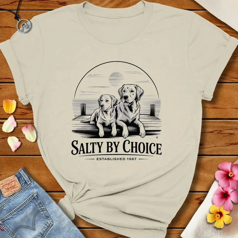Salty Dogs Tee Natural by Salty By Choice™ We love the beach ocean and anything around water.