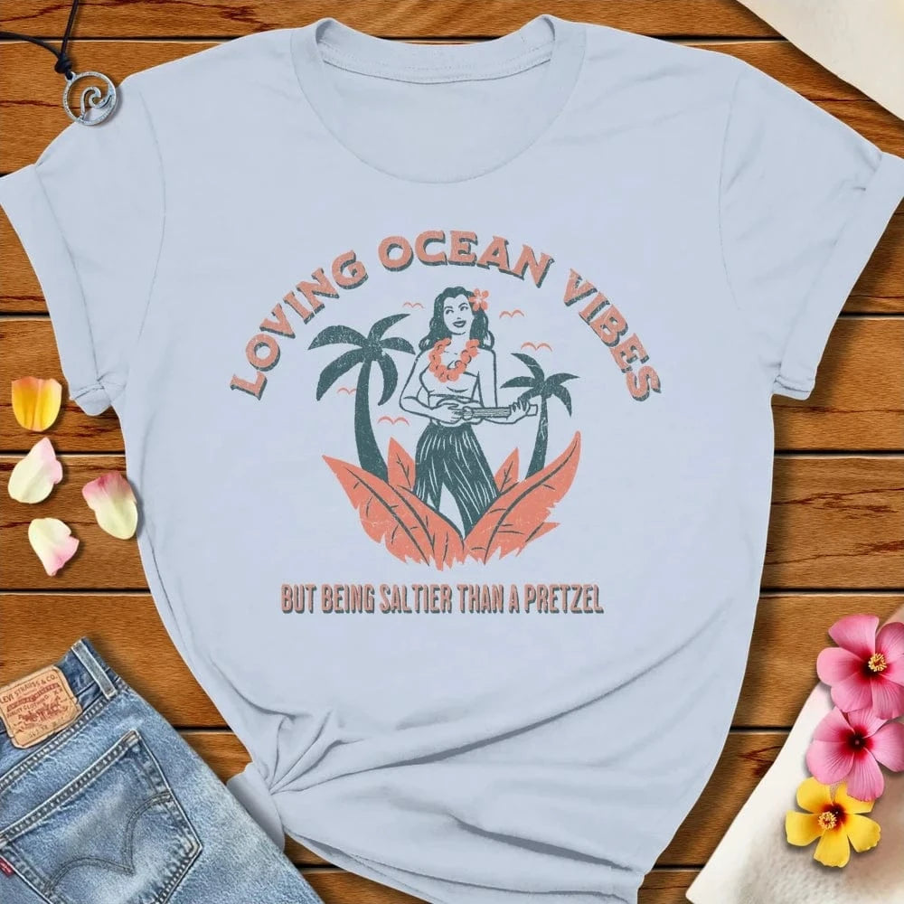 Salty Pretzel Tee Light Blue by Salty By Choice™ We love the beach ocean and anything around water.