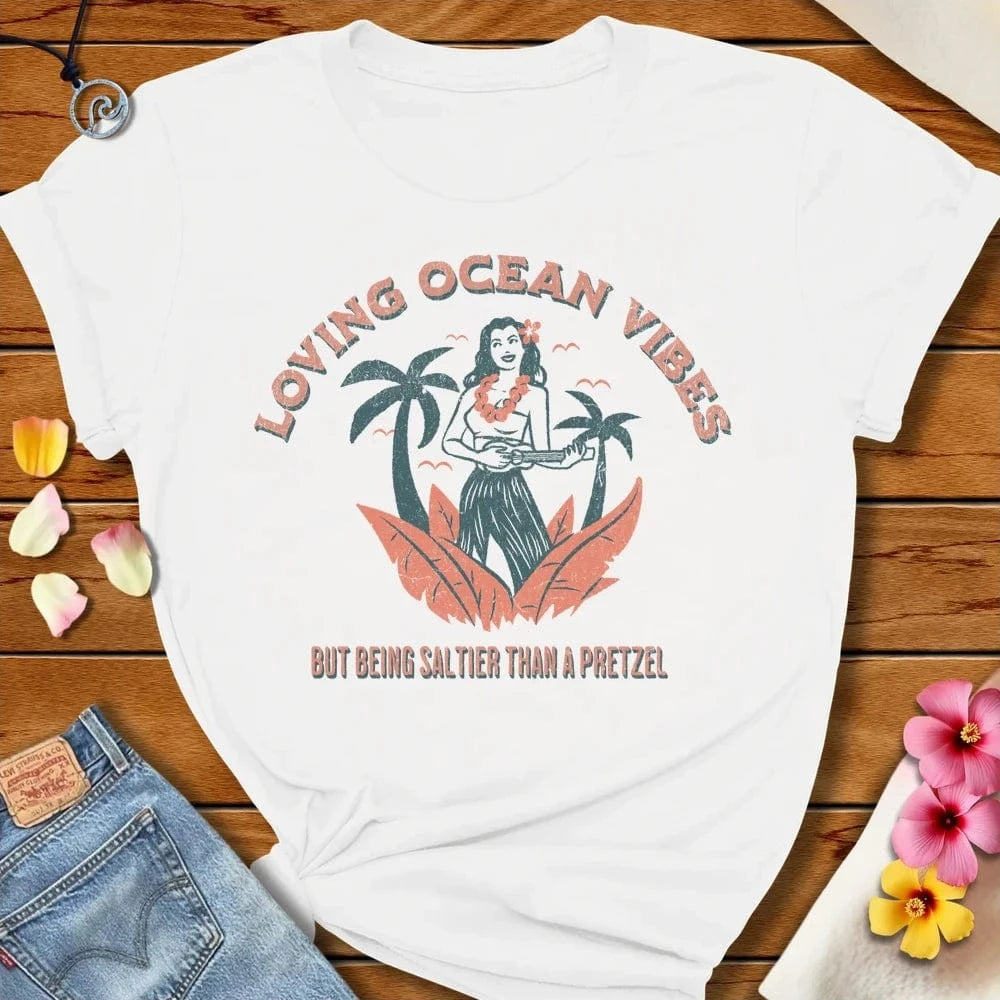 Salty Pretzel Tee White by Salty By Choice™ We love the beach ocean and anything around water.