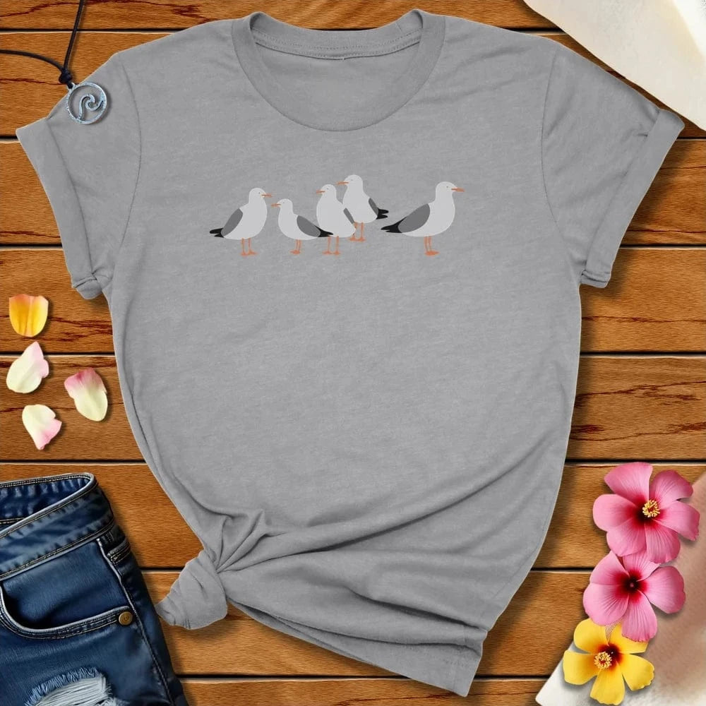 Seagulls Standing Tee Athletic Heather by Salty By Choice™ We love the beach ocean and anything around water.