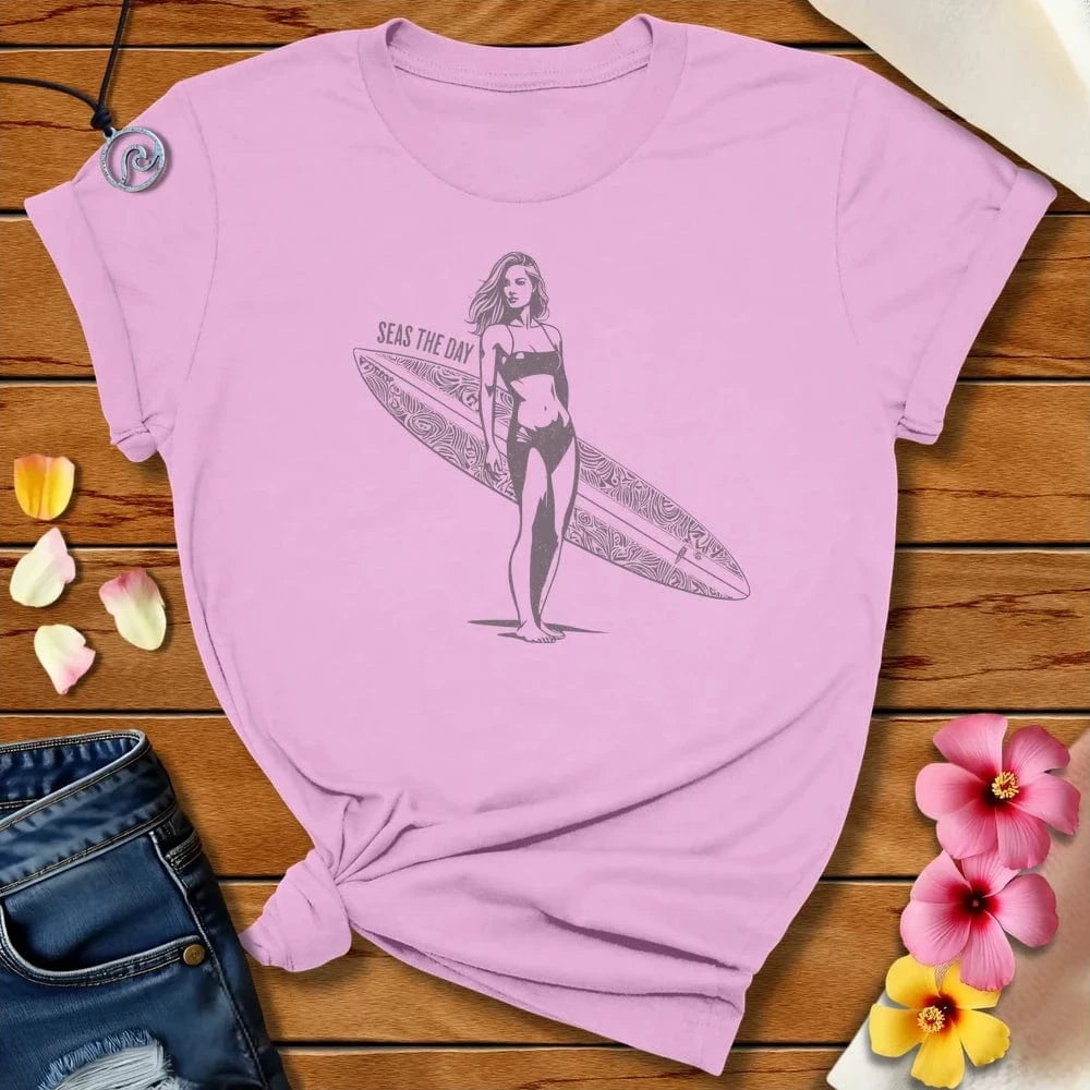 Seas The Day Tee Lilac by Salty By Choice® We love the beach ocean and anything around water.