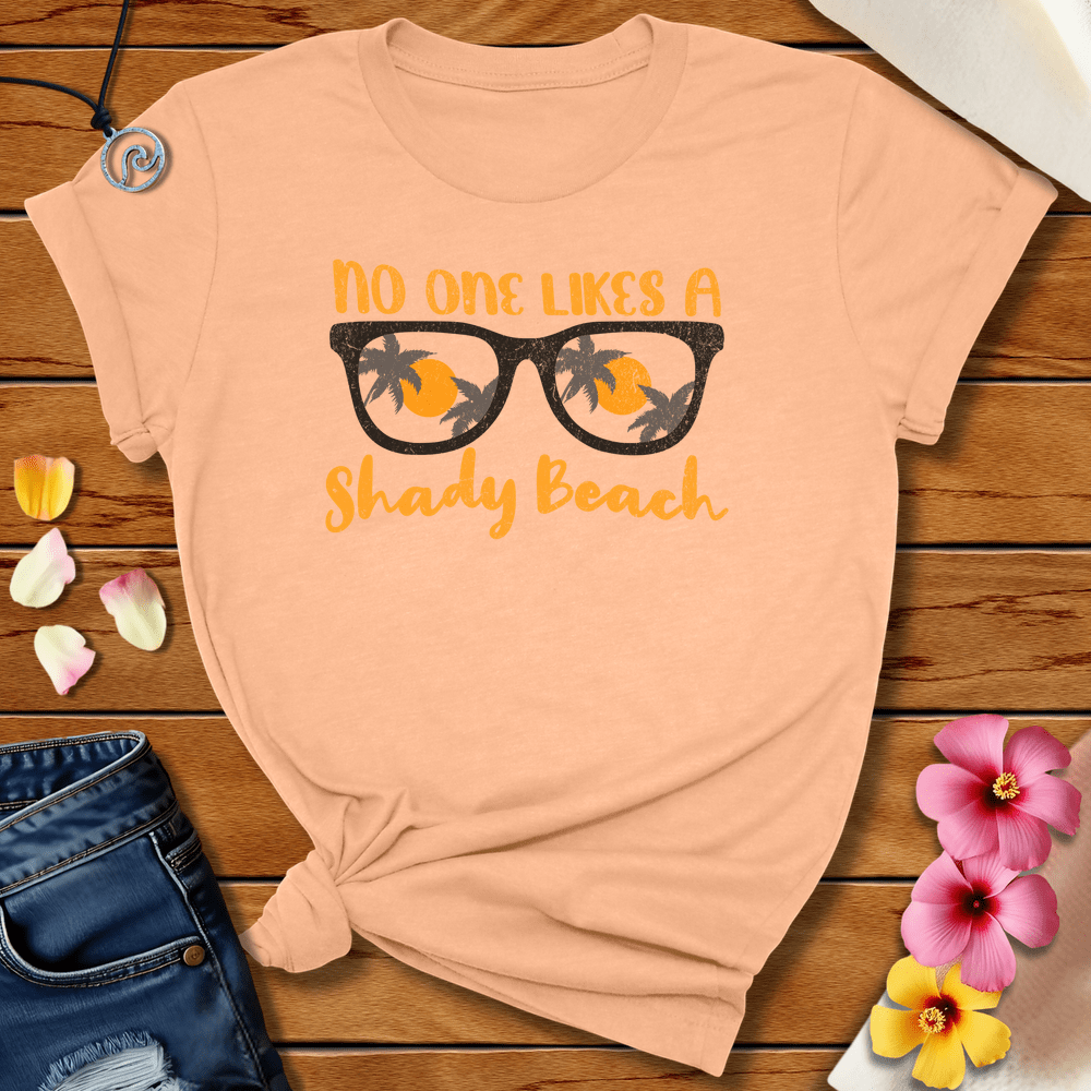 Shady Beach Tee Peach by Salty By Choice® We love the beach ocean and anything around water.