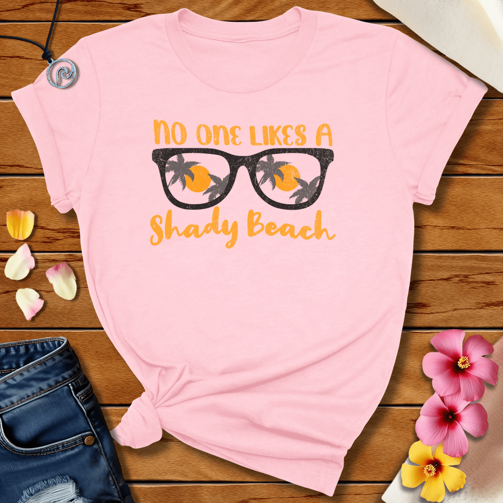 Shady Beach Tee Soft Pink by Salty By Choice® We love the beach ocean and anything around water.