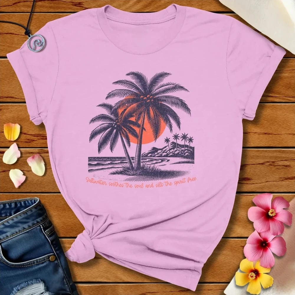 Soothes Tee Lilac by Salty By Choice® We love the beach ocean and anything around water.