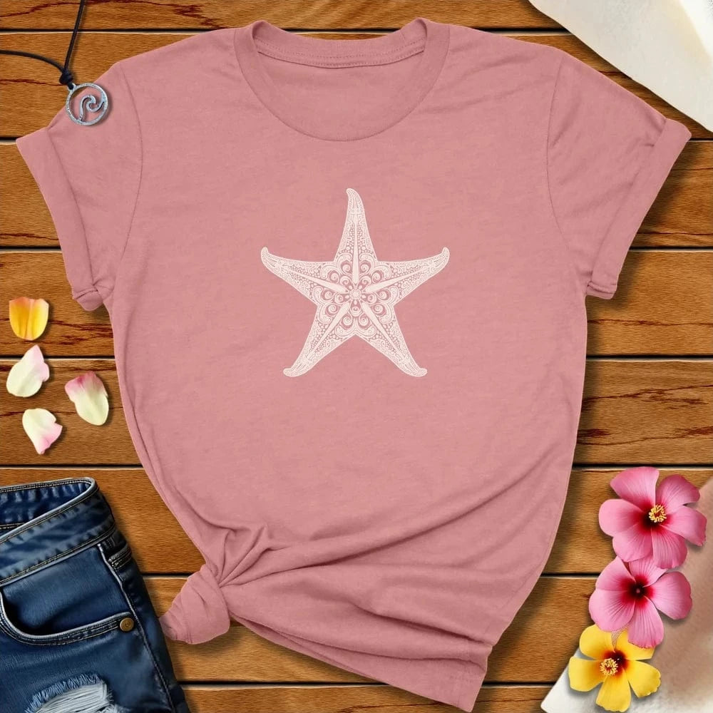 Starfish Tee Heather Mauve by Salty By Choice® We love the beach ocean and anything around water.