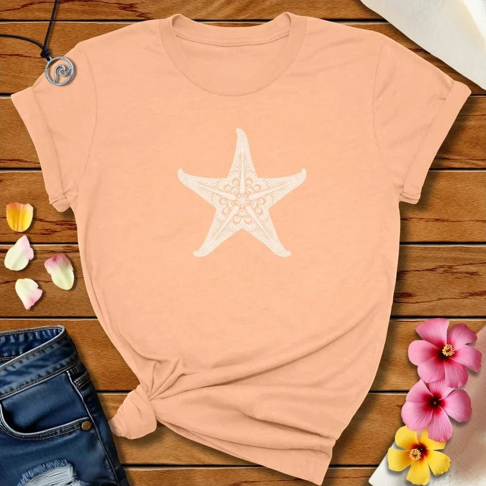 Starfish Tee Heather Peach by Salty By Choice® We love the beach ocean and anything around water.