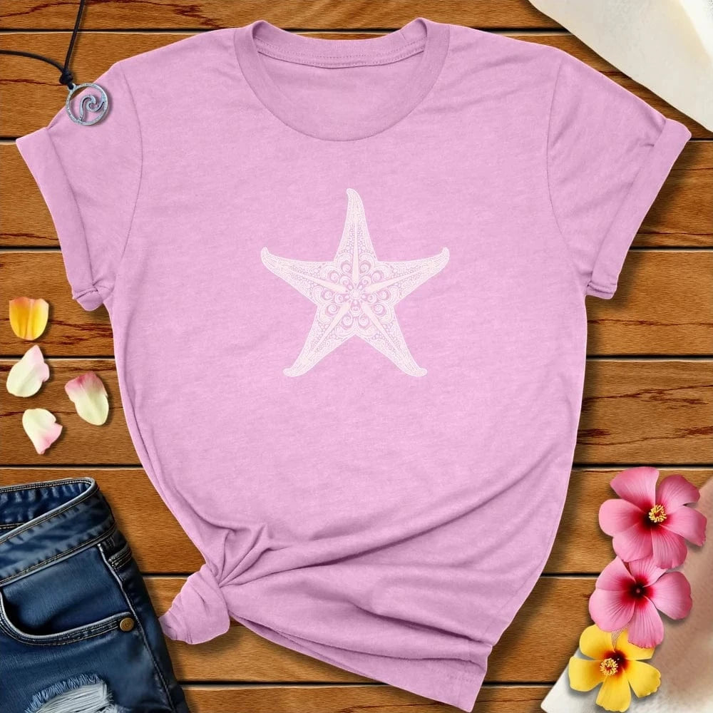 Starfish Tee Heather Prism Lilac by Salty By Choice® We love the beach ocean and anything around water.