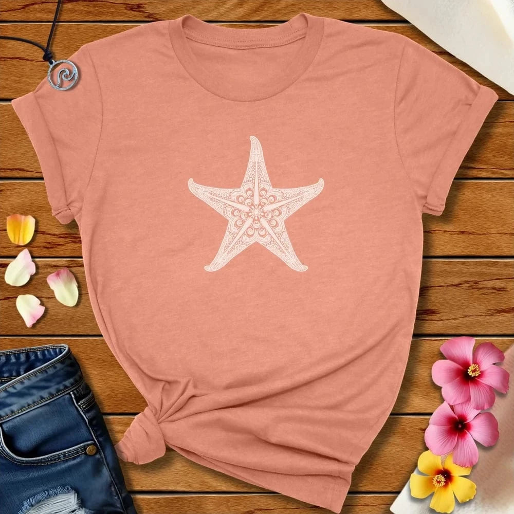 Starfish Tee Heather Prism Sunset by Salty By Choice® We love the beach ocean and anything around water.