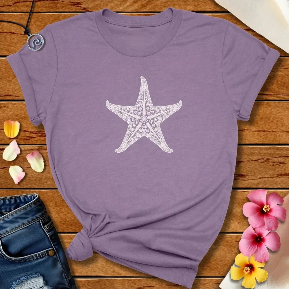 Starfish Tee Heather Purple by Salty By Choice® We love the beach ocean and anything around water.