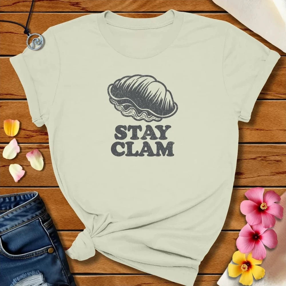 Stay Clam Tee Citron by Salty By Choice™ We love the beach ocean and anything around water.