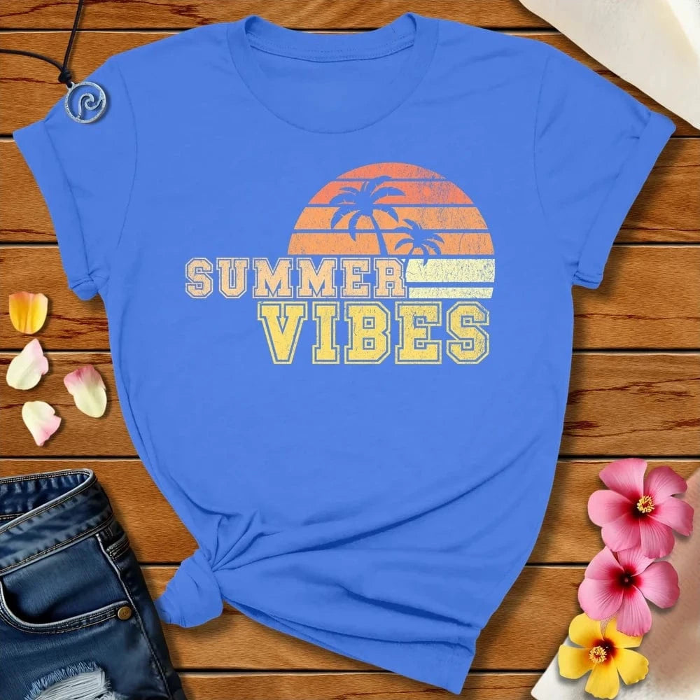 Summer Vibes Tee Columbia Blue by Salty By Choice® We love the beach ocean and anything around water.