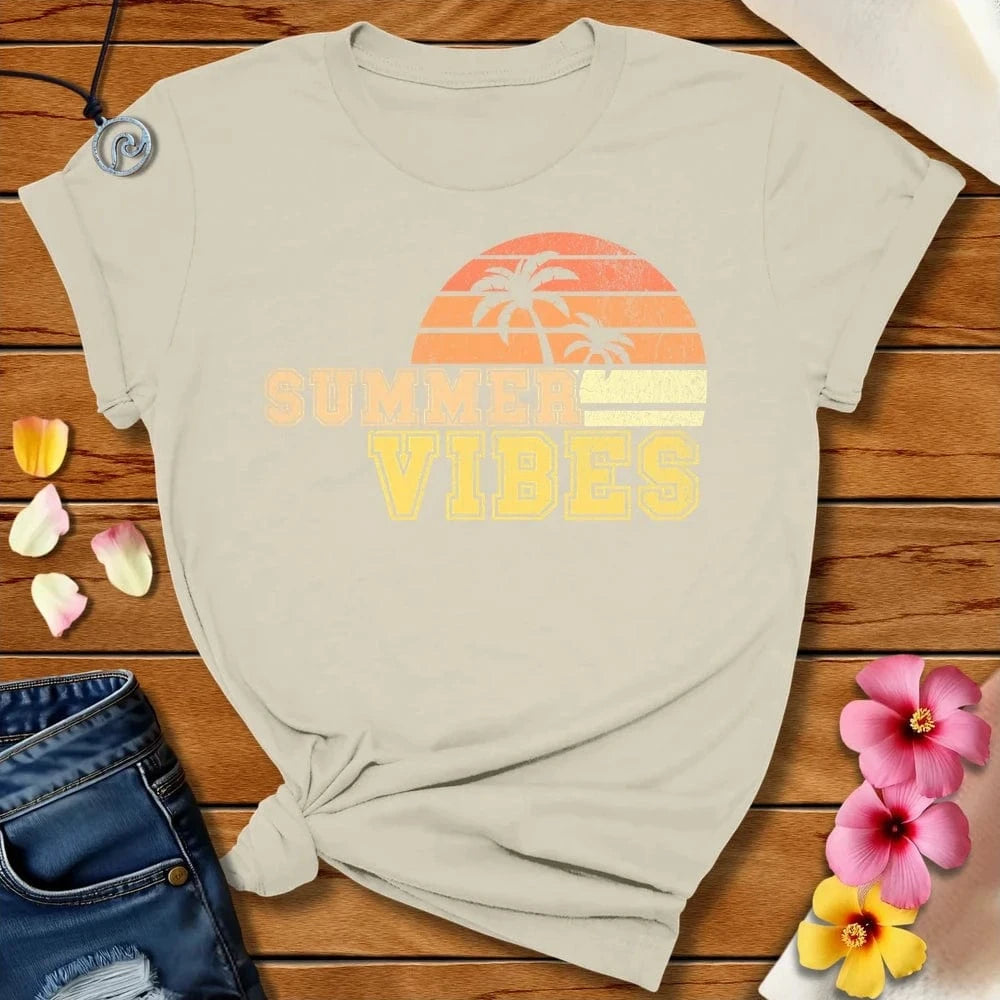 Summer Vibes Tee Natural by Salty By Choice® We love the beach ocean and anything around water.