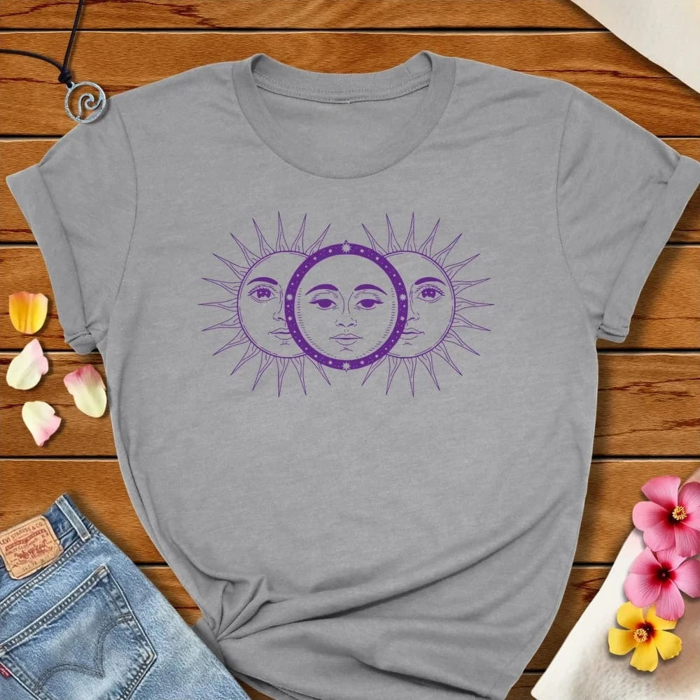 Sun And Moon Tee Athletic Heather by Salty By Choice™ We love the beach ocean and anything around water.